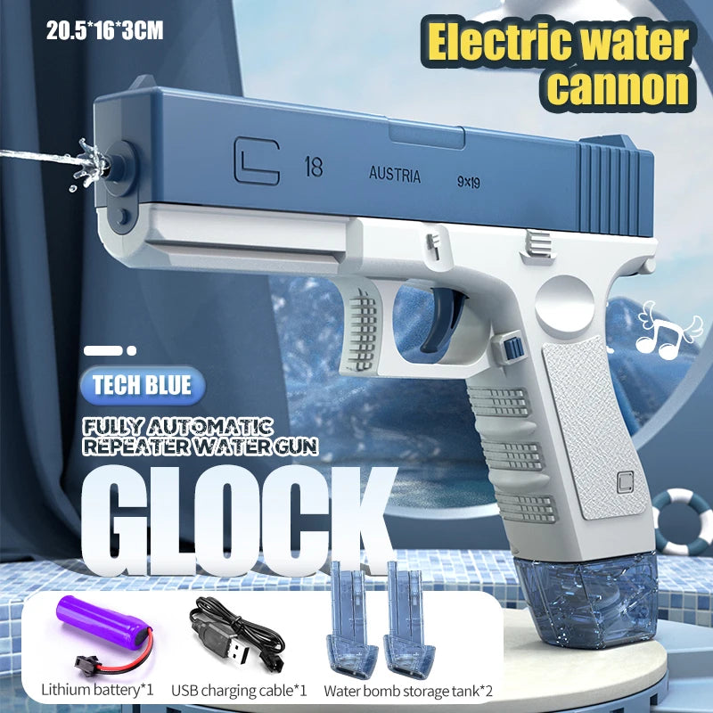 Summer Hot M416 Water Gun Electric Glock Pistol Shooting Toy Full Automatic Summer Beach Toy For Kids Children Boys Girls Gift