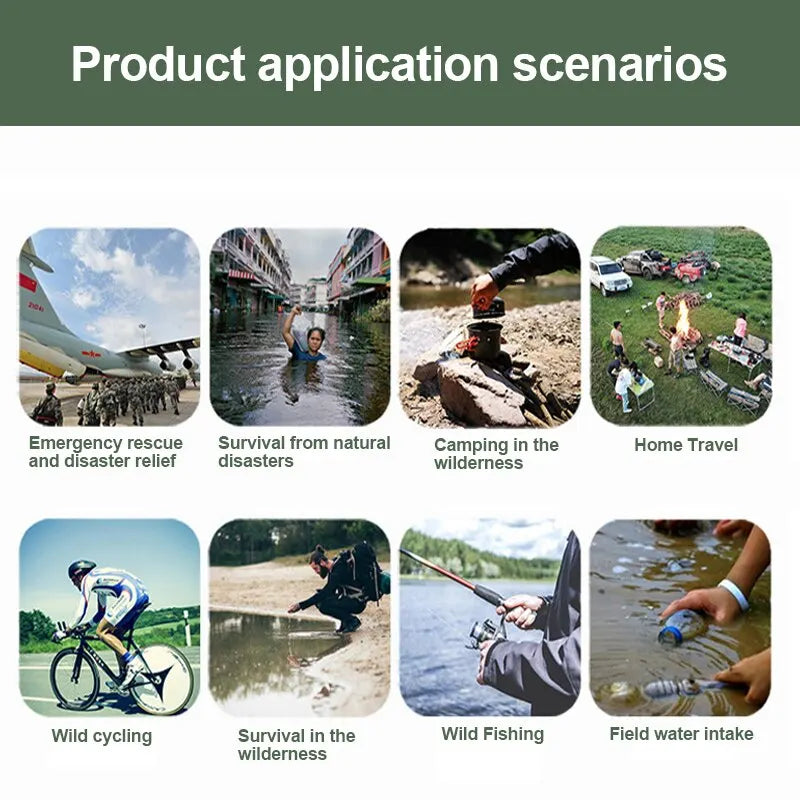 Survival Water Purifier Survival Water Filter 0.01 Micron Survival Water Purifier Emergency Outdoor Water Filter Straw For Storm