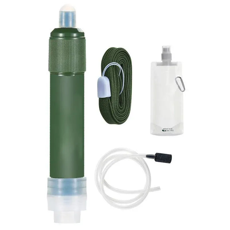 Survival Water Purifier Survival Water Filter 0.01 Micron Survival Water Purifier Emergency Outdoor Water Filter Straw For Storm