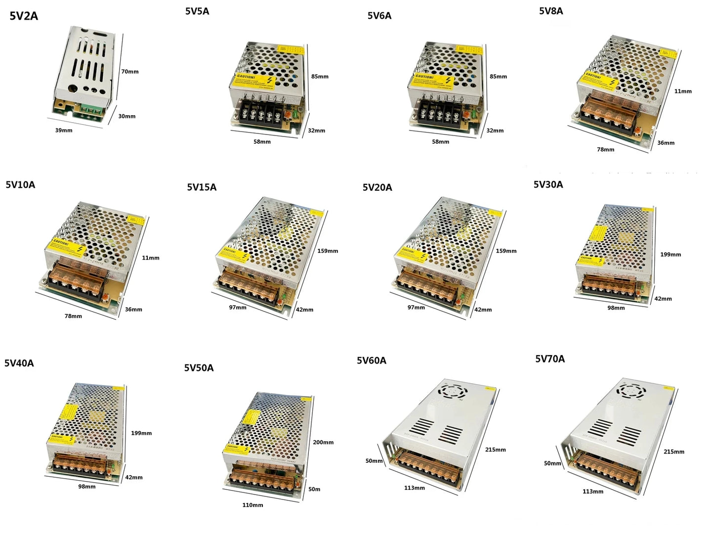 Switching Power Supply Light Transformer AC110V 220V To DC 5V 12V 15V 24V 36V 48V Power Supply Source Adapter For Led Strip CCTV