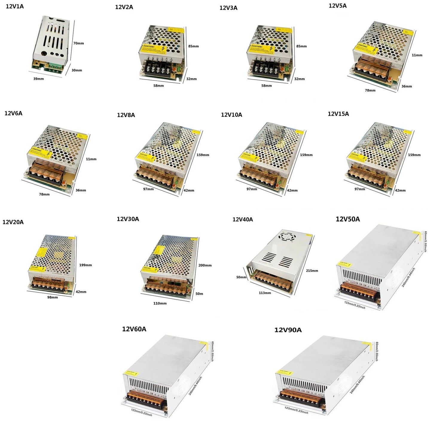 Switching Power Supply Light Transformer AC110V 220V To DC 5V 12V 15V 24V 36V 48V Power Supply Source Adapter For Led Strip CCTV