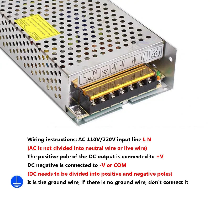 Switching Power Supply Light Transformer AC110V 220V To DC 5V 12V 15V 24V 36V 48V Power Supply Source Adapter For Led Strip CCTV