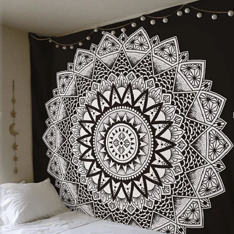Tapestry Decor Chic Bohemia Wall Mandala Floral Background Livingroom Decoration Hanging Cloth