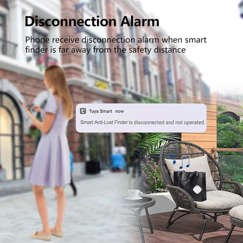 Tuya Smart Tag Anti-Lost Alarm Wireless Bluetooth Tracker Phone Stuff Two-way Search Suitcase Key Pet Finder Location Record