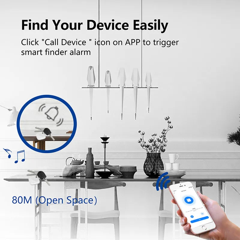 Tuya Smart Tag Anti-Lost Alarm Wireless Bluetooth Tracker Phone Stuff Two-way Search Suitcase Key Pet Finder Location Record