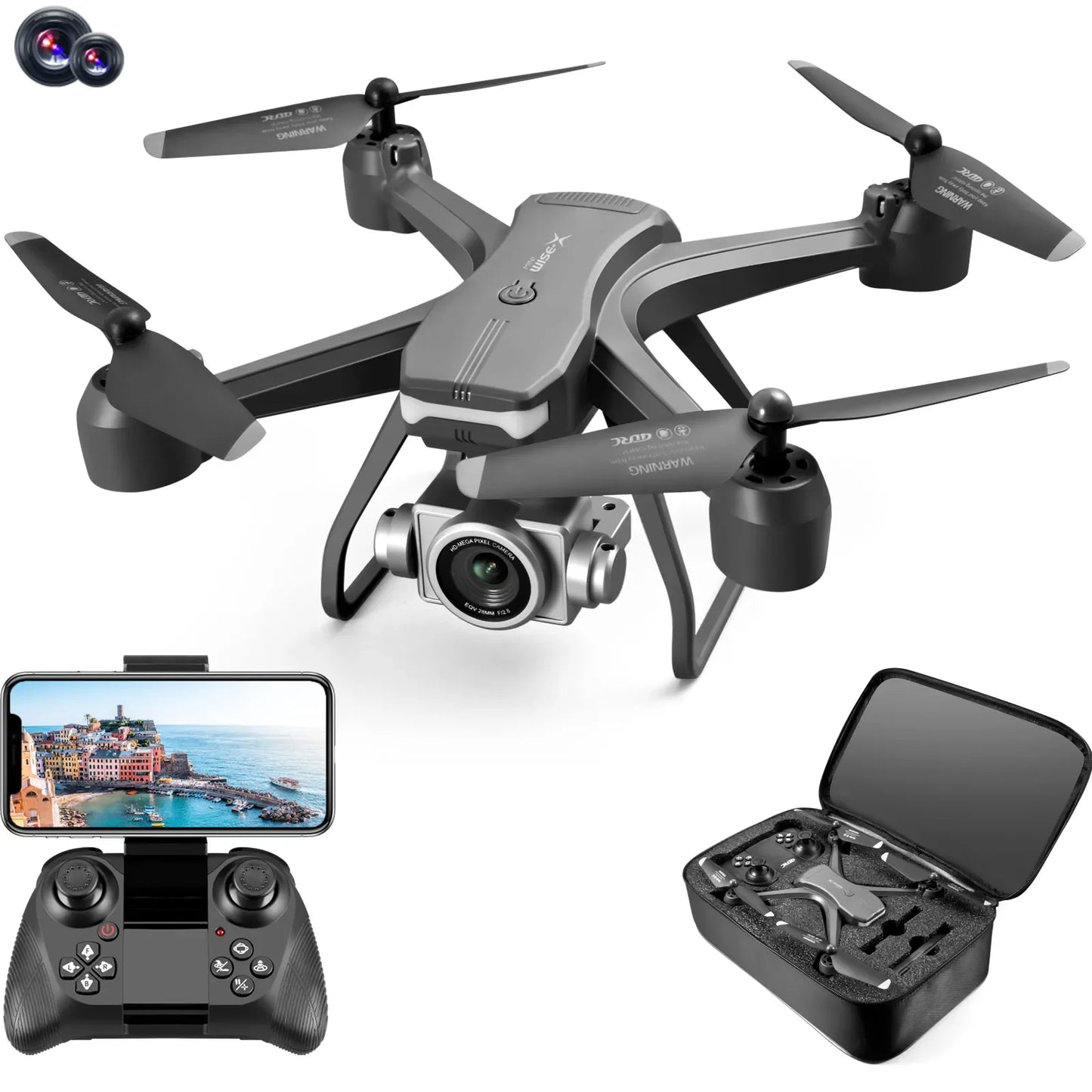 V14 Drone 4k Profession HD Wide Angle Camera 1080P WiFi Fpv Drone Dual Camera Height Keep Drones Camera Helicopter Toys