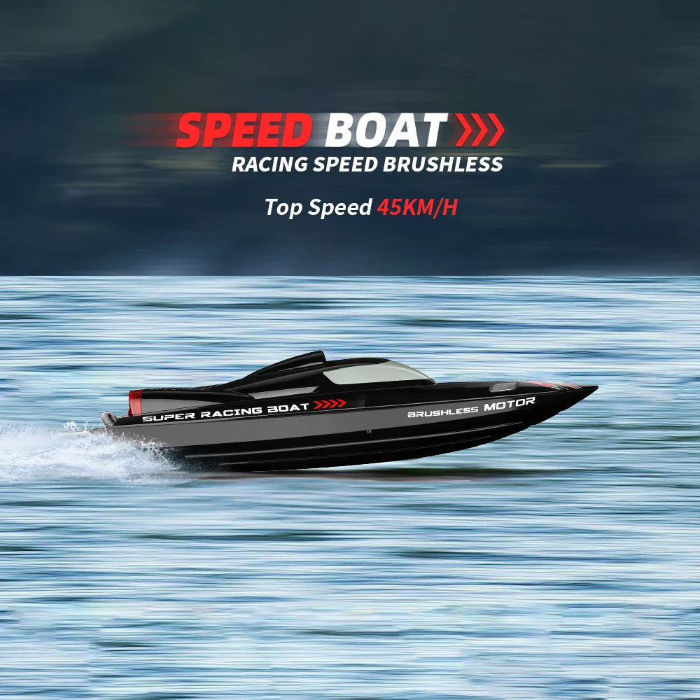 WLtoys WL916 WL912-A RC Boat 2.4Ghz 55KM/H Brushless High Speed Racing Boat 2200mAh Remote Control Speedboat Toys For Boys