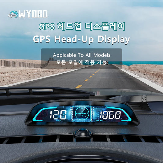 WYOBD G3 GPS HUD Auto Speedometer Head Up Display Car Smart Digital Alarm Reminder Meter Electronics Accessories for All Car