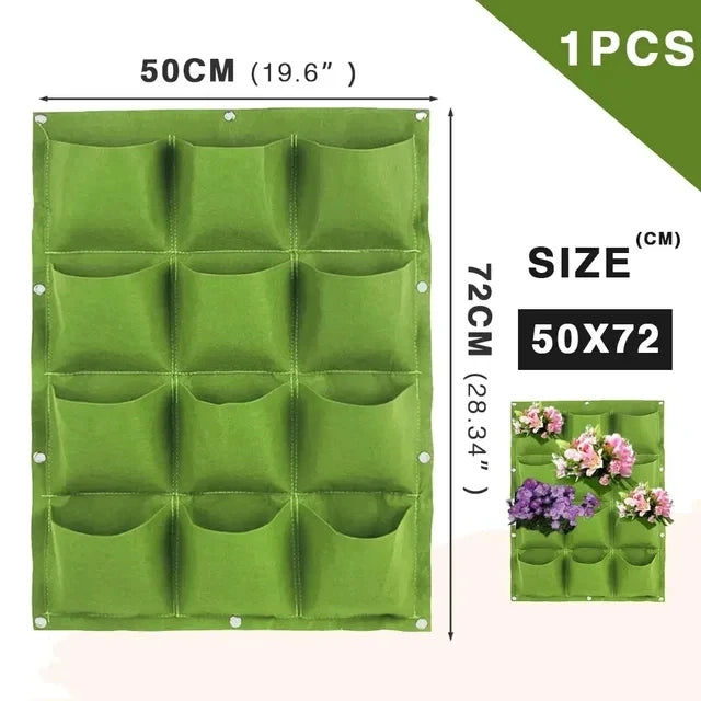 Wall Hanging Pockets Planting Bags Flower Pot Home Garden Grow Bag Garden Planter Vertical Suculentas Plant Pot Home Decor