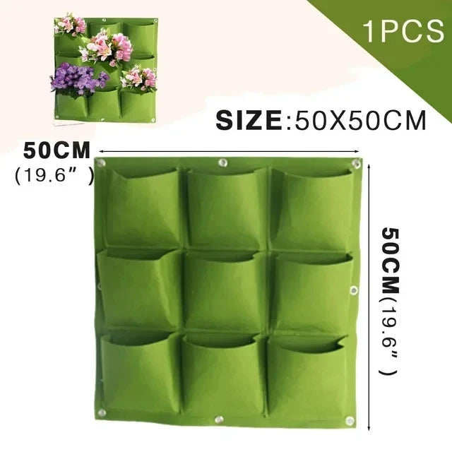 Wall Hanging Pockets Planting Bags Flower Pot Home Garden Grow Bag Garden Planter Vertical Suculentas Plant Pot Home Decor