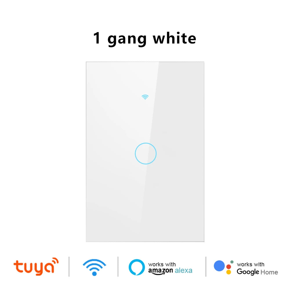 Wifi Tuya Smart Wall Touch Switch No Neutral Wire Required Smart Life Wireless Remote LED Light Switch Support Alexa Google Home