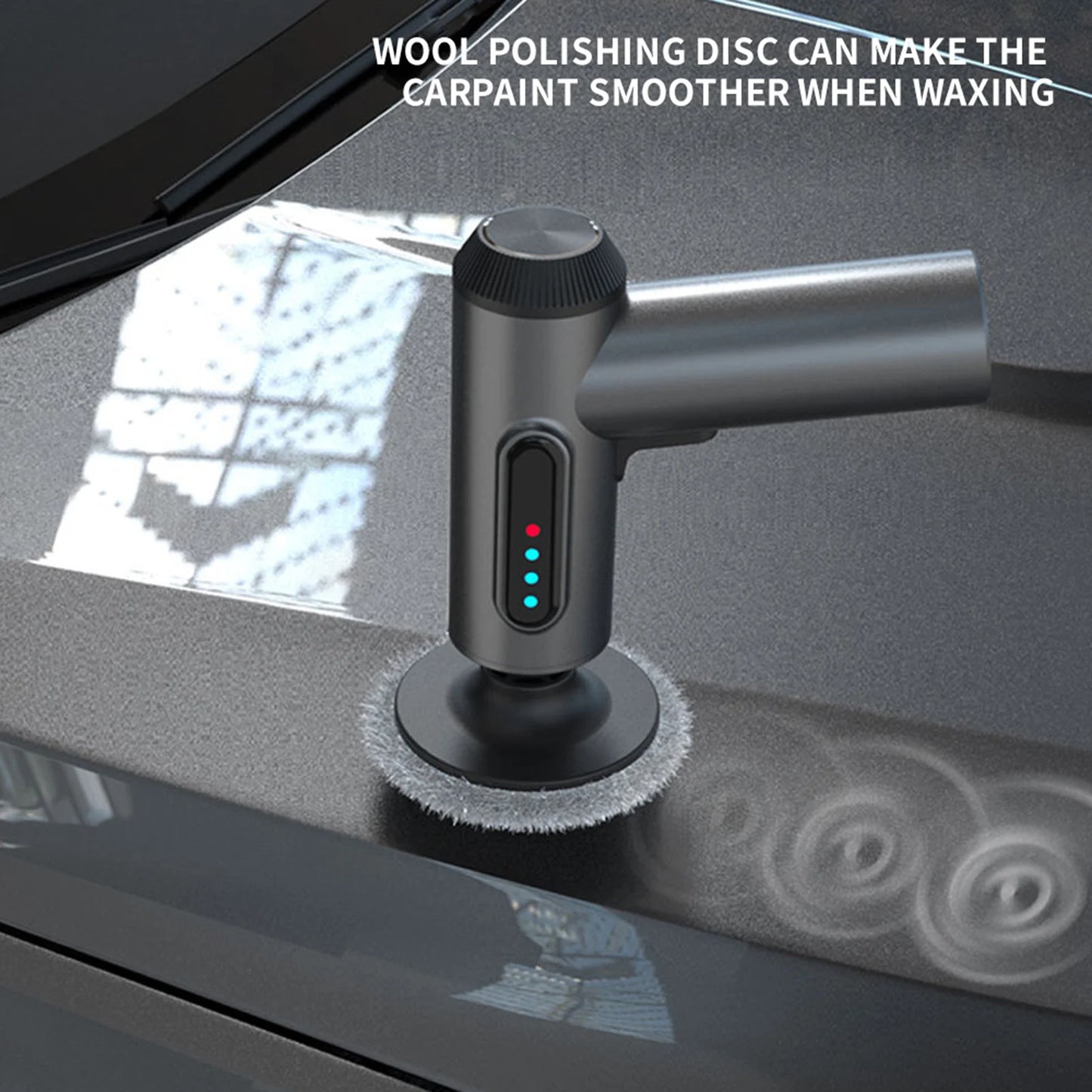 Wireless Car Polishing Machine Cordless Car Buffer Polisher Kit USB Charging Digital Display for Household Car Detailing/Waxing